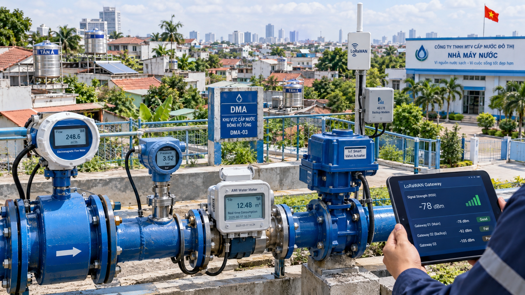 IoT trong quản lý hạ tầng nước sạch tại Việt Nam